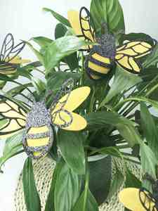 A Set of 12 Three-Dimensional PVC Gold Black Double-Layer <b>Bee</b> Wall <b>Stickers</b> Diy Home Decoration Wall <b>Stickers</b> - Product Image 6
