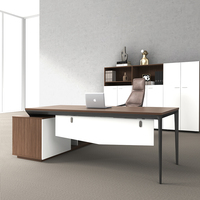 Poste de travail de direction en forme de L, moderne et luxueux, pour bureau administratif d'entreprise