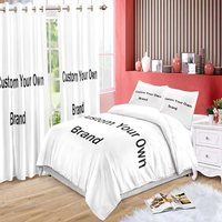 Ensemble de draps de lit en polyester brossé série 2200 pour hôtel d'usine drap de lit à motif floral ajusté pour lit king/queen à usage domestique