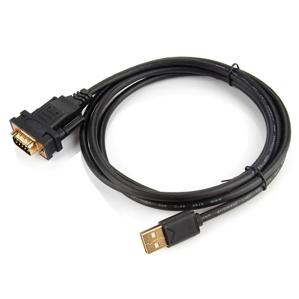 Kabel konsol Chip FTDI FT232RL, Kompatibel tinggi USB ke RS232 DB9 seri kabel konverter