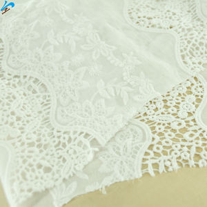 Personnalisation Doucement Toucher Coton Chinois Tissu De Broderie Tulle Brode Maille Suisse Voile Tissu De Broderie pour Dame Fille Robe - Product Image 5