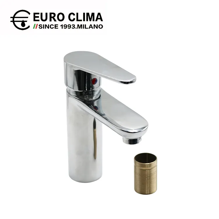 EURO CLIMA Zinc Alloy Body Faucet Zinc Alloy Handle Water Tap Plastic Outlet Basin Faucet