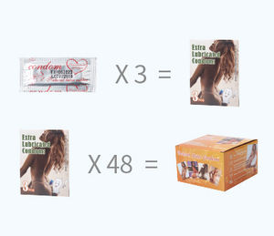 Spot Goods 185/-2mm 56mm Breite 3er Pack männliches Kondom mit klassischem Typ - Product Image 4