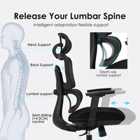 Chaise de bureau ergonomique moderne haut de gamme en maille avec dossier intégral et réglage en hauteur – Mobilier commercial en gros – Sillas de Oficina
