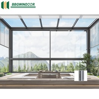 Ventanas Corredizas de Aluminio con Aislamiento Térmico, Diseño Moderno, Resistentes al Viento, con Pantalla de Acero Inoxidable Horizontal y Vidrio Insonorizado Lukliving