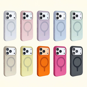 S122 Skin Sensitive Liquid Silicone Magnetic Phone Case for <b>iPhone</b> 18 17 16 Pro Max with Lined Protective Cover - Product Image 6