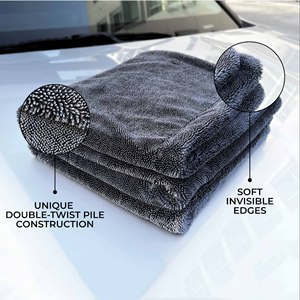 Wholesale <b>Extra</b> <b>Large</b> Twisted Loop Car Wash <b>Towel</b>, Bulk Auto Drying Cloth Custom Logo Super Absorbent Vehicle Cleaning <b>Towel</b> - Product Image 2