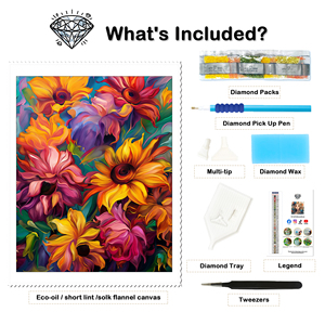 Peinture Diamant DIY 30x40 Fleurs Tulipes Strass Décoration Murale Kit de Peinture Diamant Tendance - Product Image 1