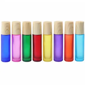 MUB Botol Rol Warna Buram 5Ml 10Ml, untuk Minyak Esensial Kosong Gulung Isi Ulang Botol Parfum