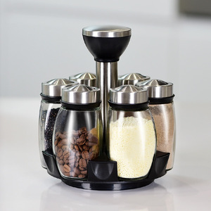 Boîte d'assaisonnement rotative rangement, bouteille de stockage de <span class=keywords><strong>Condiments</strong></span>, pot d'assaisonnement domestique en verre scellé, bouteille de <span class=keywords><strong>Condiments</strong></span>, BB042 - Product Image 2