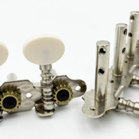 Guitar Accessories 8 String Mandolin Tuning Pegs Four White Small Round Heads Precise Double Hole Steel Column Tuners