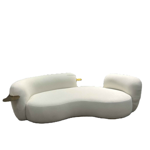 Ensemble de canapés modulaires incurvés de style nordique <span class=keywords><strong>italien</strong></span>, capitonnés avec fonction inclinable, pour <span class=keywords><strong>salon</strong></span> de beauté - Product Image 1