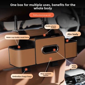 Organizer Multifunzione per Sedile Auto: Porta Telefono, Porta Fazzoletti, Porta Bicchiere con Gancio - Product Image 4