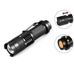 Mini linterna led q5 de <span class=keywords><strong>2000</strong></span> lúmenes, foco ajustable con zoom, lámpara impermeable para exteriores, aa/14500 - Product Image 2