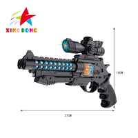 2023 vente en gros électrique Simulation musique lumière pistolet en plastique vibrant son pistolet électroluminescent