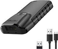 Netum - Lector de Códigos de Barras 3 en 1, Pequeño, Portátil, Bluetooth, 2D, QR, Inalámbrico, con Clip Trasero Automático