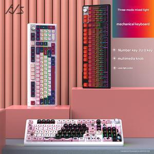 HJSDZHI H102 기계식 키보드 무선 2.4G 블루투스 혼합 조명 - Product Image 6