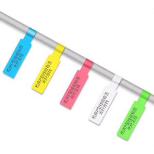 Etiquetas de nailon autoadhesivas personalizables para gestión de cables, con forma y color a elegir, con gancho y anillo para escribir, para la oficina o sala de informática - Product Image 4