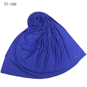 ขายส่งขนาด80*180ซม.การออกแบบใหม่ล่าสุดฮิญาบผ้าพันคอมุสลิมผู้หญิงที่กำหนดเองผ้าฝ้าย Amira Hijab ผ้าพันคอ Jersey