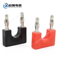 Double fiche banane nickelée 4mm Double haut-parleur fil fiche banane connexion Double fiche banane