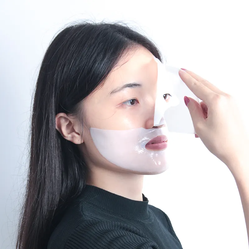 OEM çoklu Amino asitler nemlendirici beyaz şeffaf nemlendirici kollajen yüz maskesi