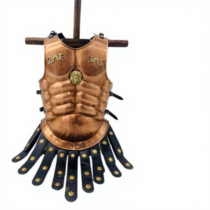 Armure médiévale spartiate armure musculaire 300 film calibre 18 acier guerrier romain Costume finitions en cuivre Halloween - Product Image 1