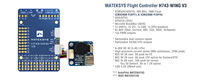 Contrôleur de vol Matek H743-WING V3 FC intégré OSD BEC Current Sensor Betaflight ou Inav Configurateur pour drone RC FPV
