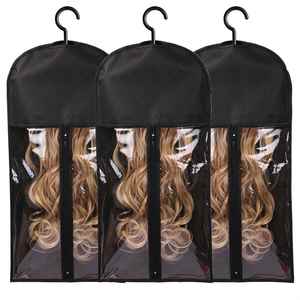 Sacs de rangement anti-poussière pour extensions de cheveux et perruques avec crochet pour plusieurs perruques et accessoires - Product Image 1