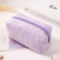 Sac de voyage pour femme, mignon et léger, personnalisable, petit sac à cosmétiques, fermeture éclair, couleur bonbon, papeterie scolaire, sac à maquillage