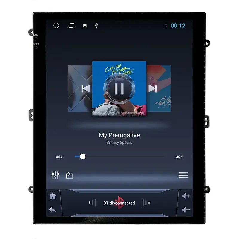 2 Din Vertical Tesla Style Universal 9.7 inch Android Car Radio Automotive Multimedia GPS Car DVD Player