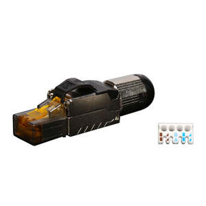 Toolless עמיד למים רשת FTP <span class=keywords><strong>STP</strong></span> מסוכך Cat6A/Cat7/Cat8 מחבר מודולרי Rj45 8p8c מודולרי Plug - Product Image 2