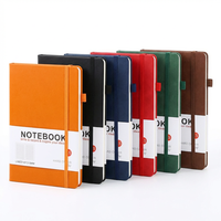 Carnet à spirales A5 en cuir PU avec logo personnalisé, couverture rigide, bande élastique en PVC/tissu, boucle pour stylo, lignes, journal – Cadeau d'affaires/bureau