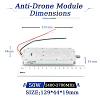 Amplificateur de puissance GaN personnalisable 50W 2400-2700MHz, module Lora, module anti-drone, VCO intégré