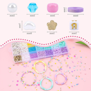 <b>Clay</b> Beads Assortment 6600pcs Round Polymer DIY Bracelet Making Jewelry Craft Kit For Kids And Adults Multicolor <b>Set</b> - Product Image 2