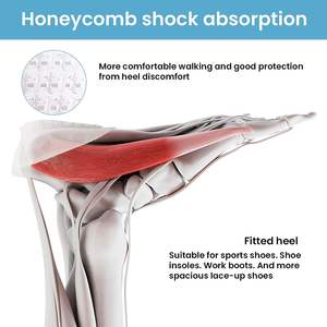 Bonnets à talon, bonnets à talon robustes pour la fasciite plantaire, la douleur au talon, l'éperon osseux et le traitement du tendon d'Achille et l'absorption des chocs - Product Image 4