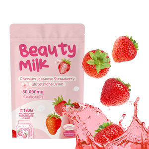 Polvo de fresa Original de alta calidad, grano de leche instantánea, colágeno, fibra dietética conservada, polvo blanqueador, bolsa de brillo - Product Image 2