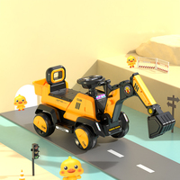 Excavatrice Jouet Voiture Les enfants peuvent s'asseoir Les gens Garçon Excavatrice Grand véhicule d'ingénierie surdimensionné