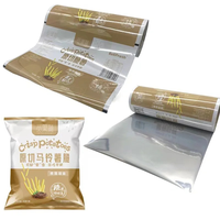 Film plastique barrière liquide métallisé de qualité alimentaire avancé pour Cookie nouilles lait salade Snack Sachets rouleau d'emballage étanche