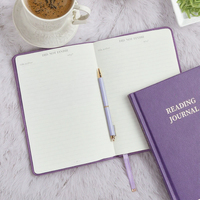 Journal de lecture à couverture rigide A5 en cuir pour écrire, carnet ligné pour les amateurs de livres et les lecteurs, bloc-notes pour prendre des notes