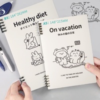 B5 Cute Simple PP Cover Notebook 5 Löcher Journal Book 60 Blatt
