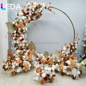 Arche de mariage circulaire en métal doré LEDA 7 pieds, élégante arche ronde pour la décoration d'événements, design d'arche lisse - Product Image 1