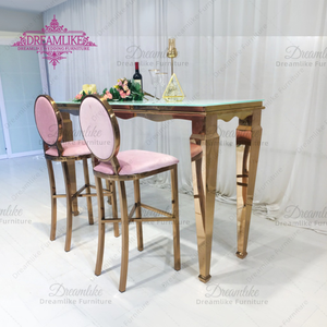 حديث فاخر مستطيل من الفولاذ المقاوم للصدأ مع سطح زجاجي لحفلات الولائم المنزلية أو الفنادق أو المطاعم - Product Image 2