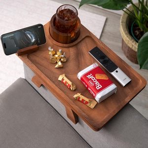 Plateau porte-gobelet pour <span class=keywords><strong>canapé</strong></span> en bois, plateau <span class=keywords><strong>portable</strong></span> en acacia pour accoudoir de <span class=keywords><strong>canapé</strong></span>, plateau anti-déversement pour boissons, collations, télécommande, porte-gobelet pour <span class=keywords><strong>canapé</strong></span> - Product Image 2