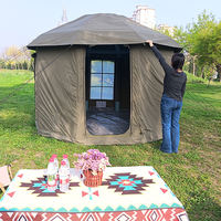Yourte mongole de camping extérieur, tente gonflable 3x3m à montage rapide, imperméable, résistante aux UV, toutes saisons, une chambre