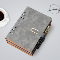 Carnet de notes d'affaires en cuir A5 personnalisé 100 feuilles PU planificateur à feuilles mobiles avec boucle magnétique pour l'école