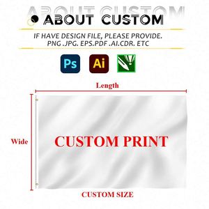 Bandera Publicitaria Personalizada de 3x5 Pies para Sublimación, Diseño de Logotipo en Blanco, Bandera Voladora Promocional - Product Image 2