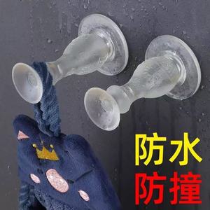 Butée de porte en silicone transparente, petite taille, fixation murale, anti-collision, étanche, pour salle de bain et chambre à coucher - Product Image 1