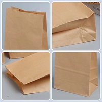 Sac en papier kraft 70-120 g/m², kraft naturel, pour plats à emporter