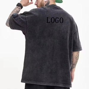 Custom 100% Cotton Acid Wash Streetwear Graphic t <b>Shirts</b> Vintage Oversized <b>Men's</b> T-<b>shirts</b> - Product Image 1