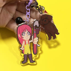 พวงกุญแจอะนิเมะอะคริลิคใสแวววาวอีพ็อกซี่เรซินแบบกำหนดเอง - Product Image 3